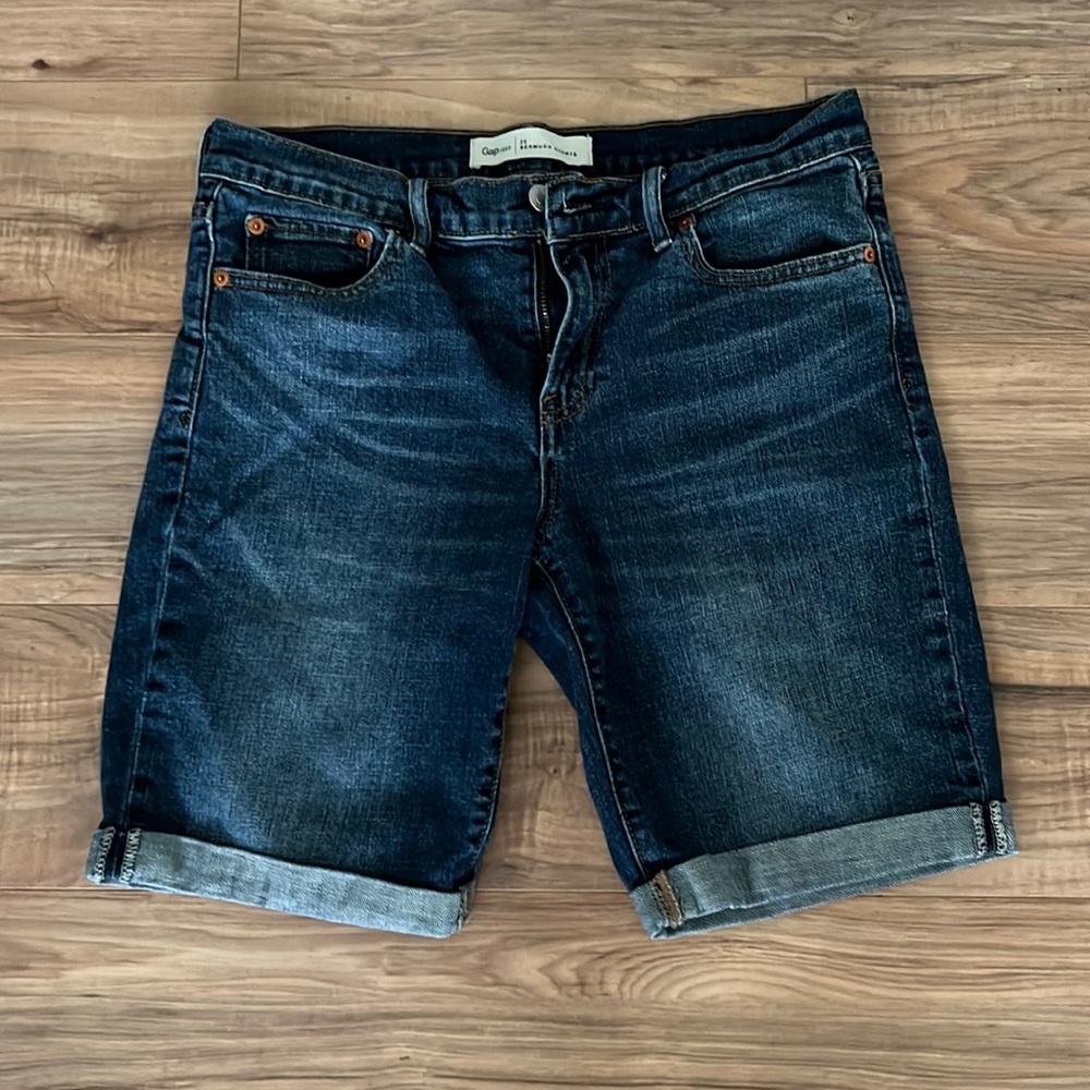 GAP Blue Denim Jean Bermuda Shorts size 28